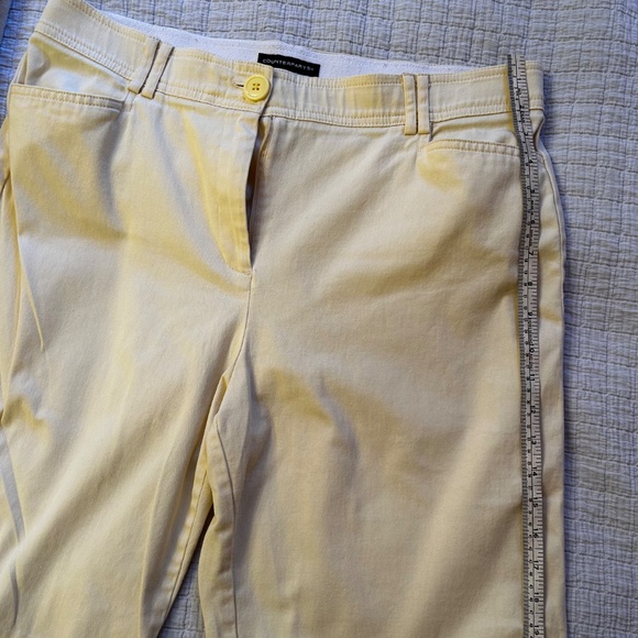 COUNTERPARTS Pastel Yellow Bermuda Chino Shorts Size 14 - Picture 4 of 5